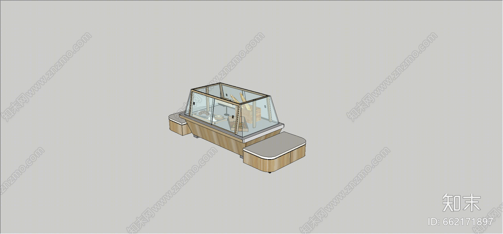 现代风格蛋糕柜SU模型下载【ID:662171897】