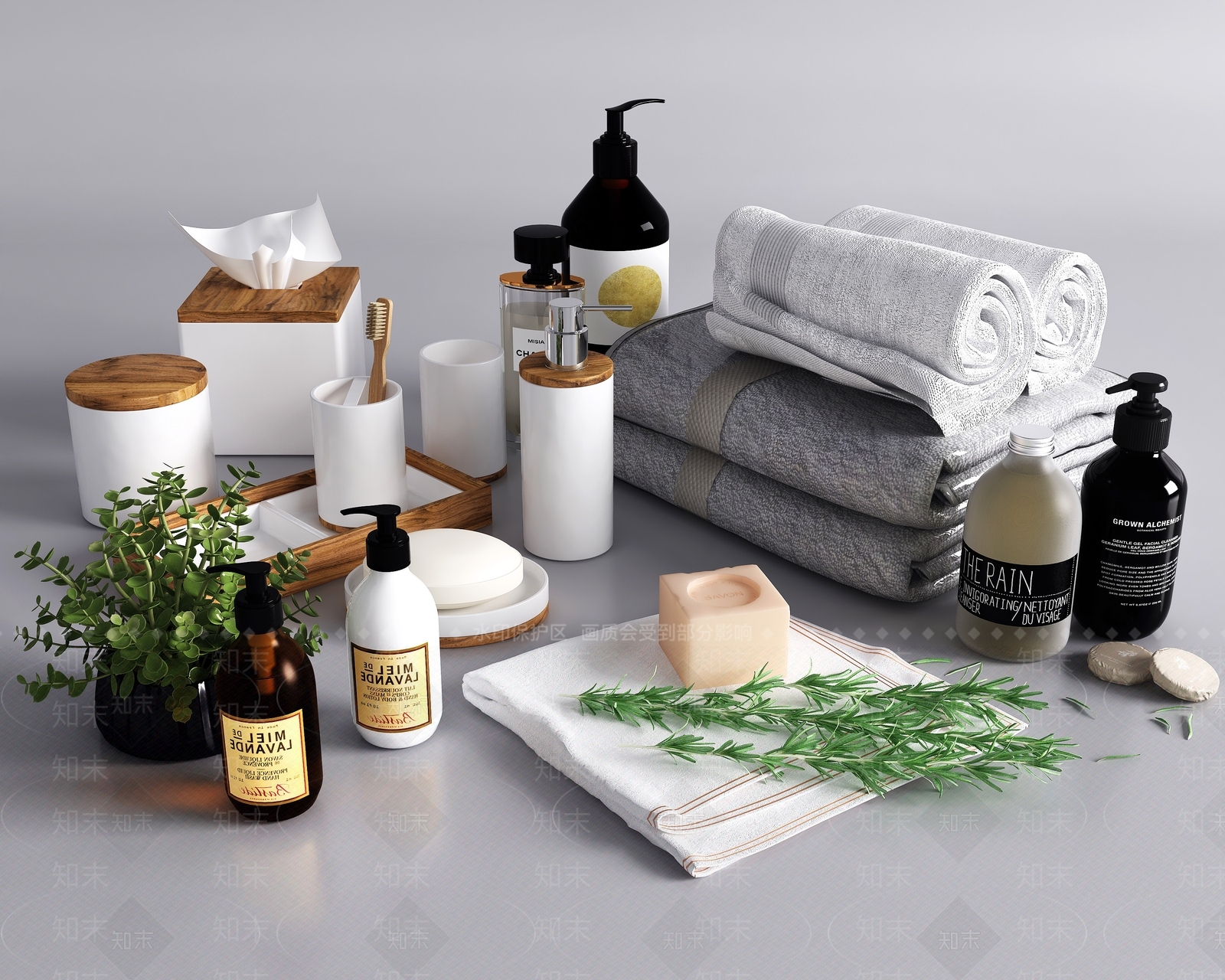 现代洗涤用品3D模型下载【ID:262249173】