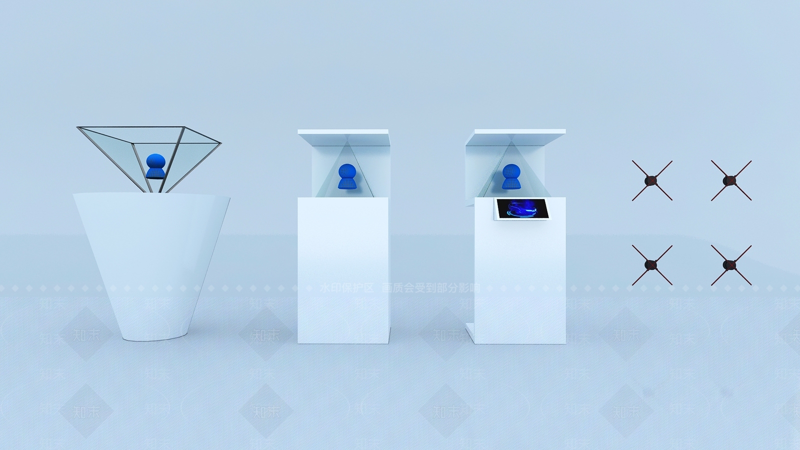 现代全息投影3D模型下载【ID:162250982】