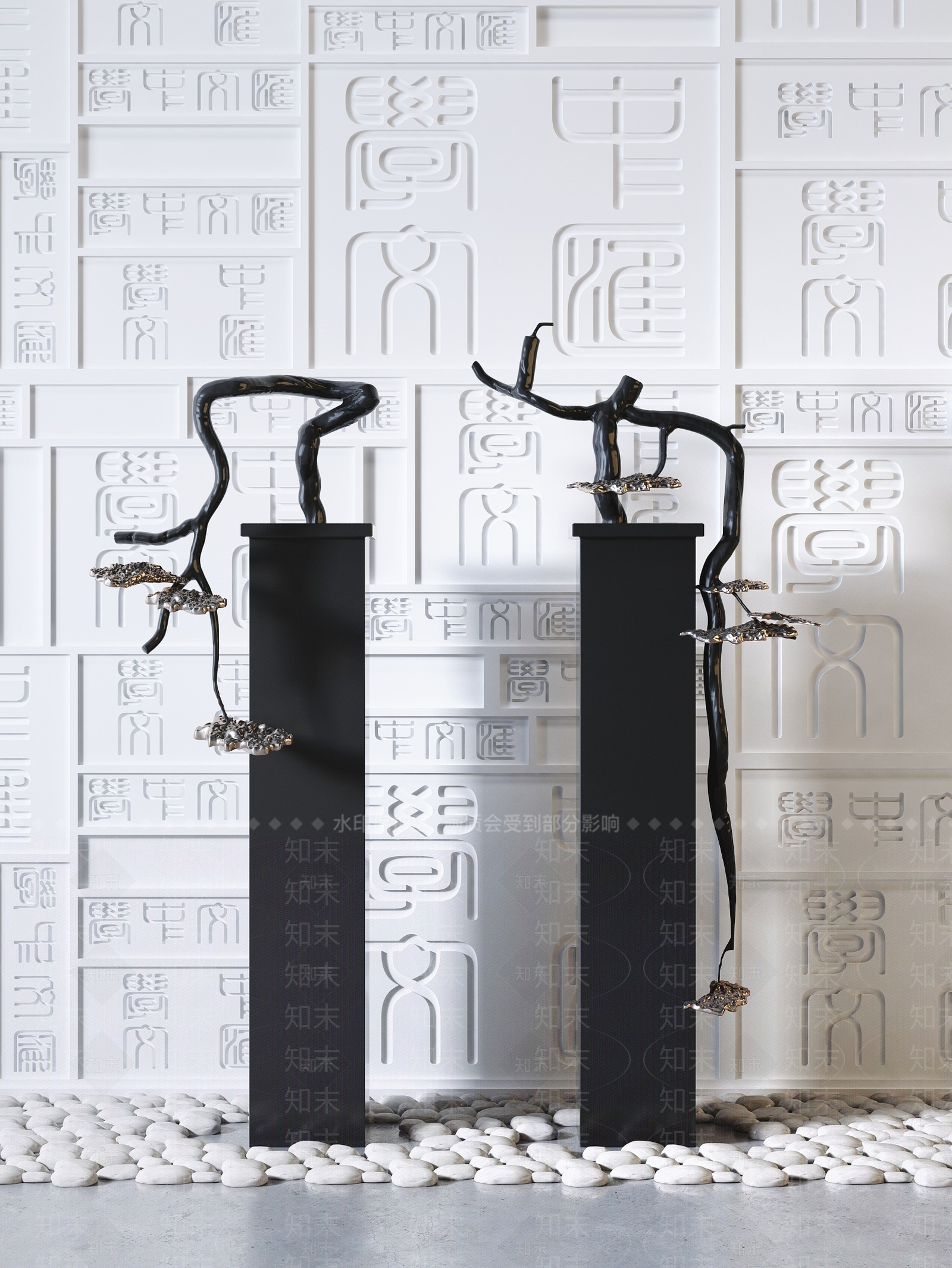 新中式禅意根雕3D模型下载【ID:662252672】