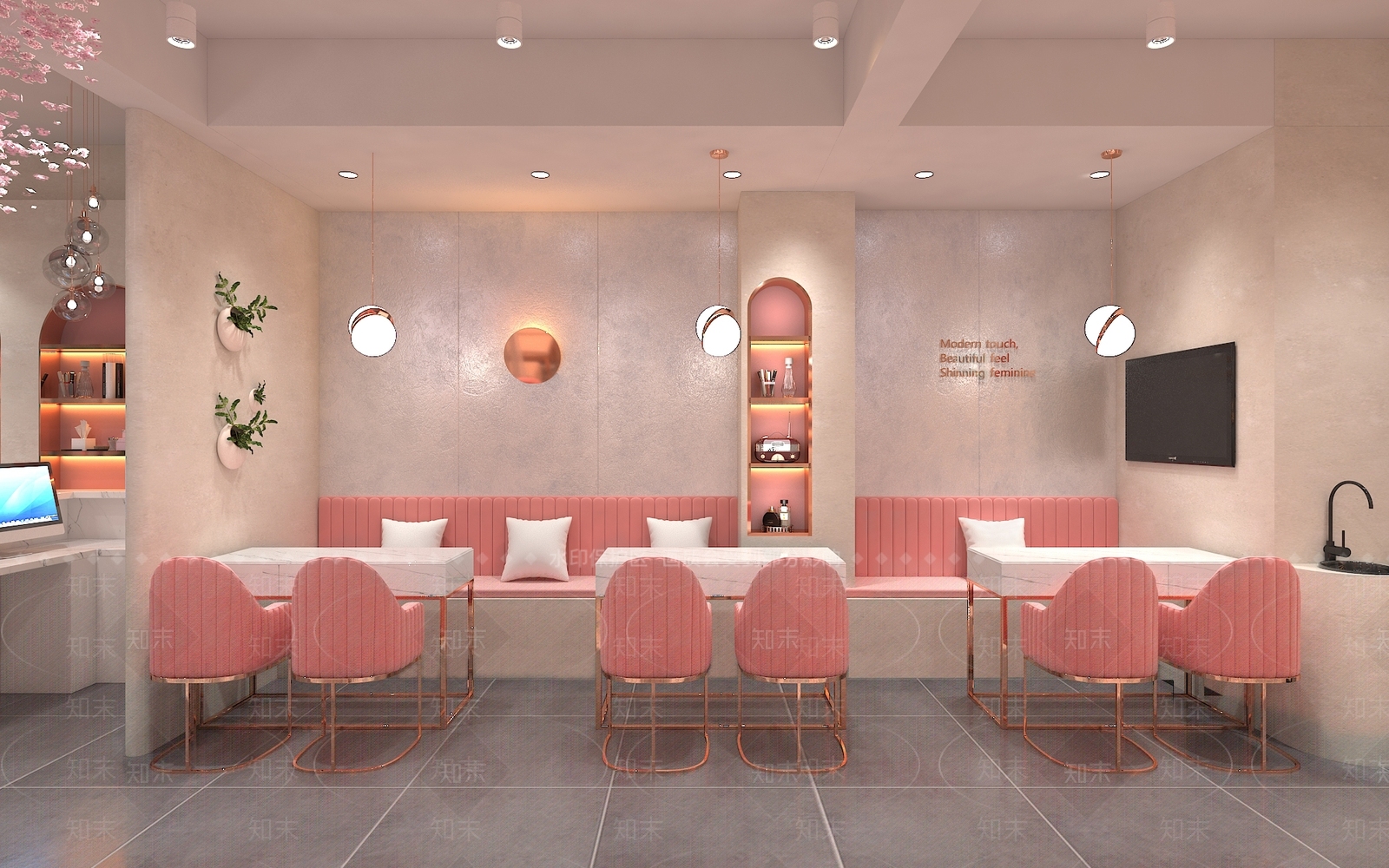 现代美甲店3D模型下载【ID:262260092】