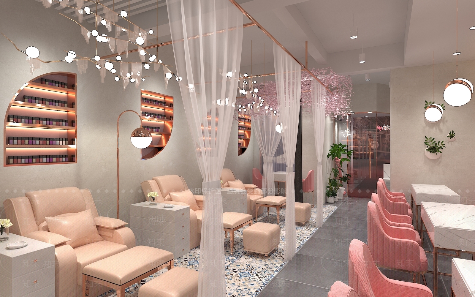 现代美甲店3D模型下载【ID:262260092】