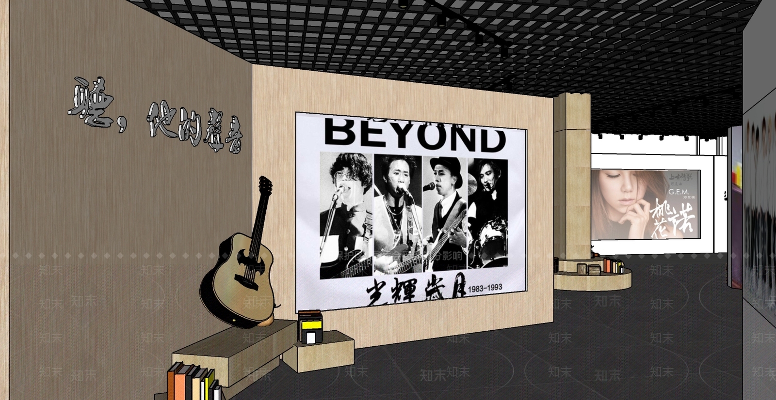现代风格展厅SU模型下载【ID:262263964】