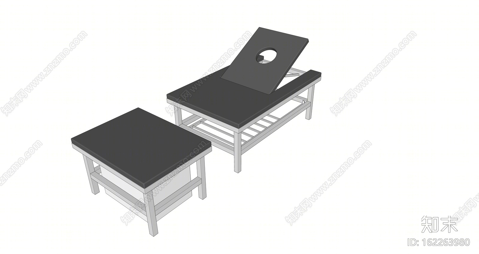 现代风格按摩床SU模型下载【ID:162263980】