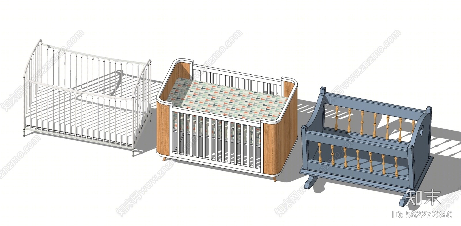 现代风格儿童床SU模型下载【ID:562272340】