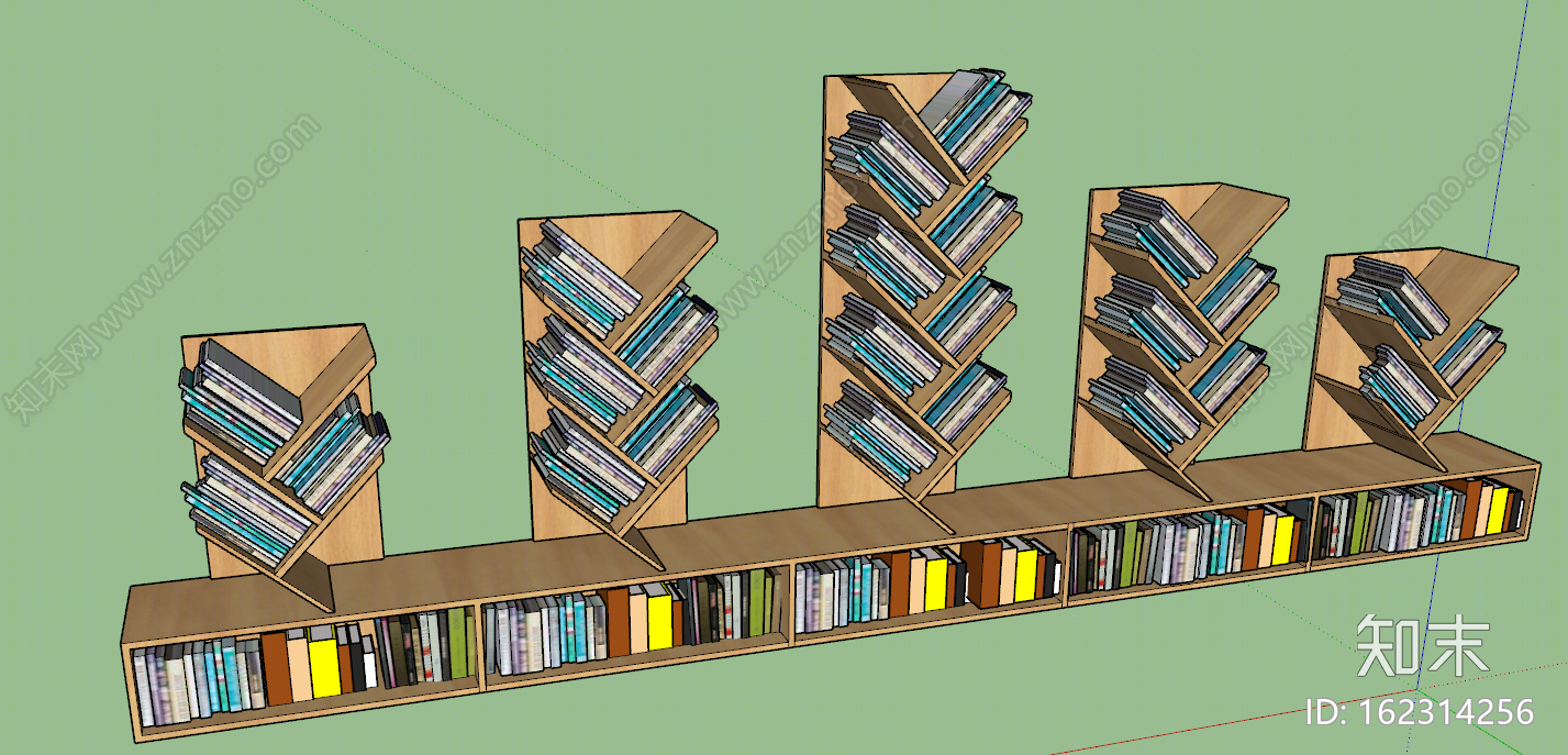 北欧风格图书馆SU模型下载【ID:162314256】