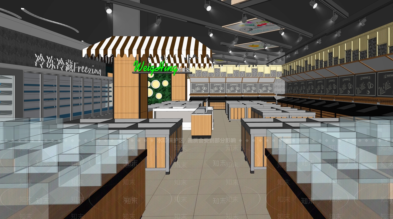现代风格超市SU模型下载【ID:862334321】