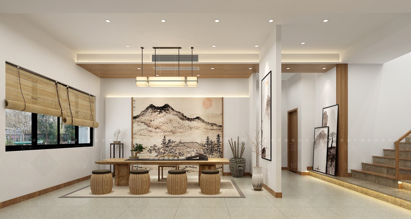 新中式民宿3D模型下载【ID:162339869】_知末3d模型网