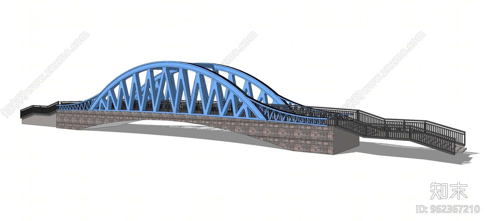 现代风格大桥SU模型下载【ID:962367210】
