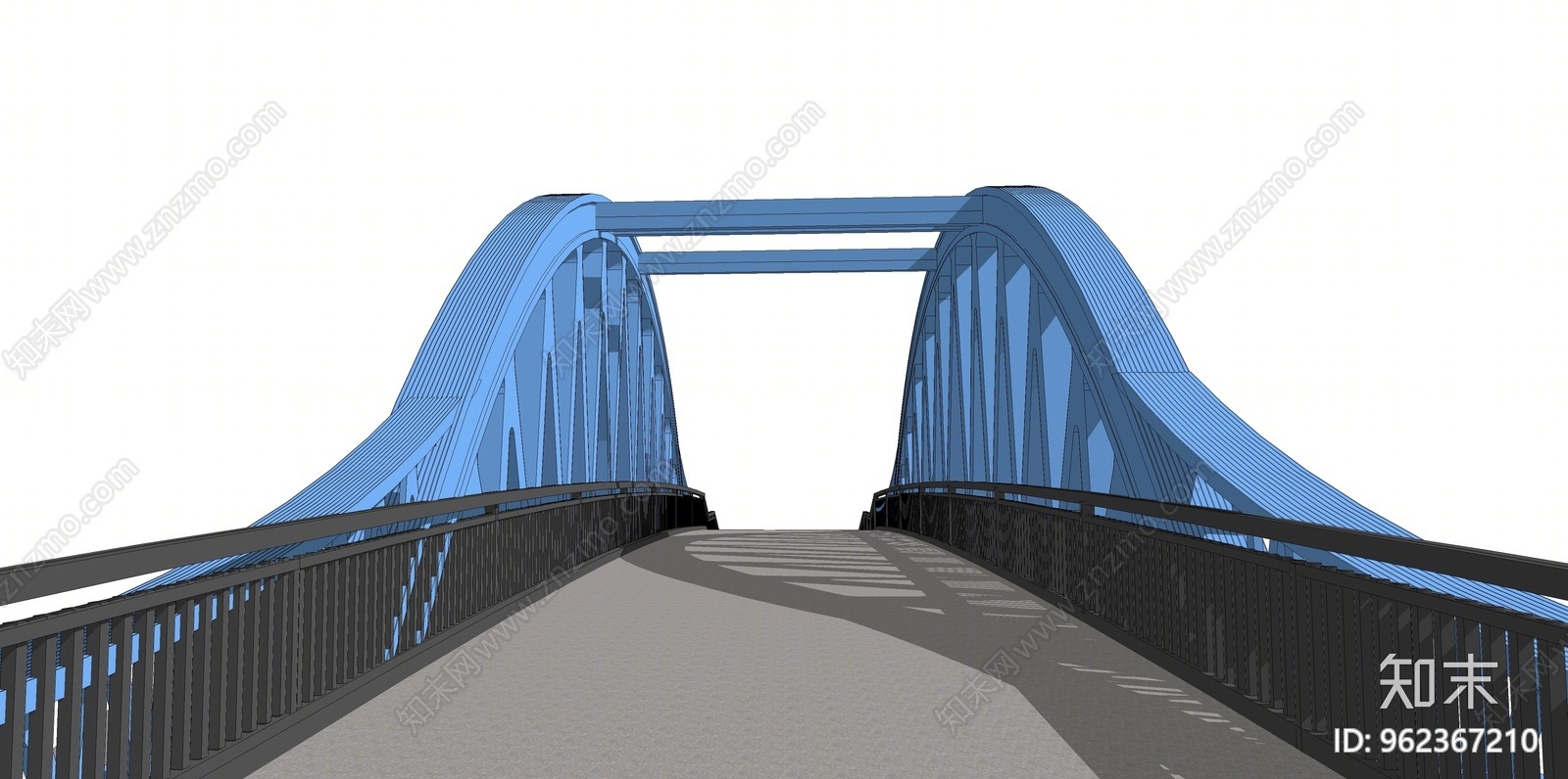 现代风格大桥SU模型下载【ID:962367210】