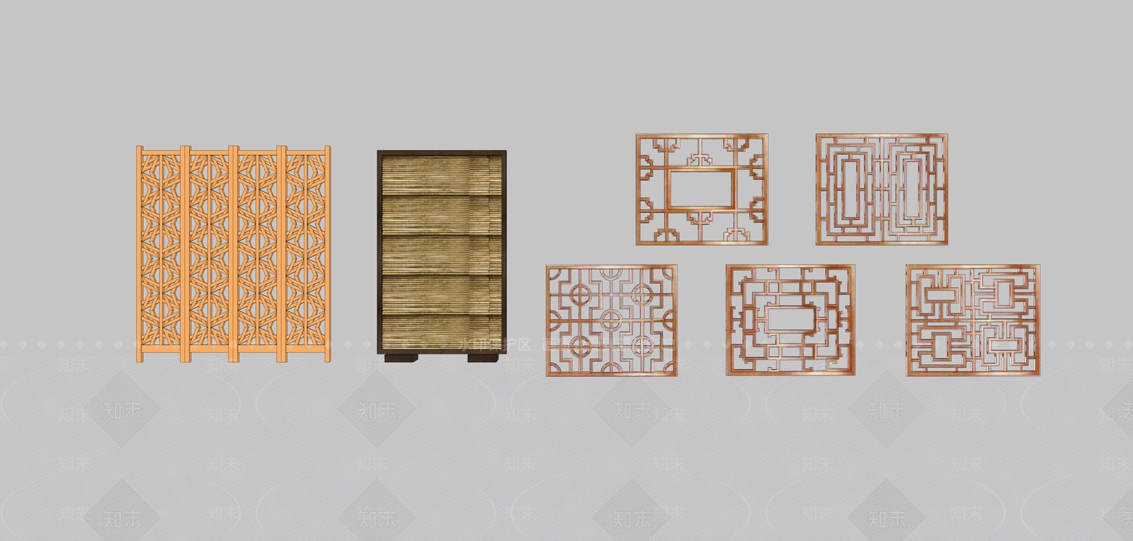 古典风格窗花SU模型下载【ID:962371198】