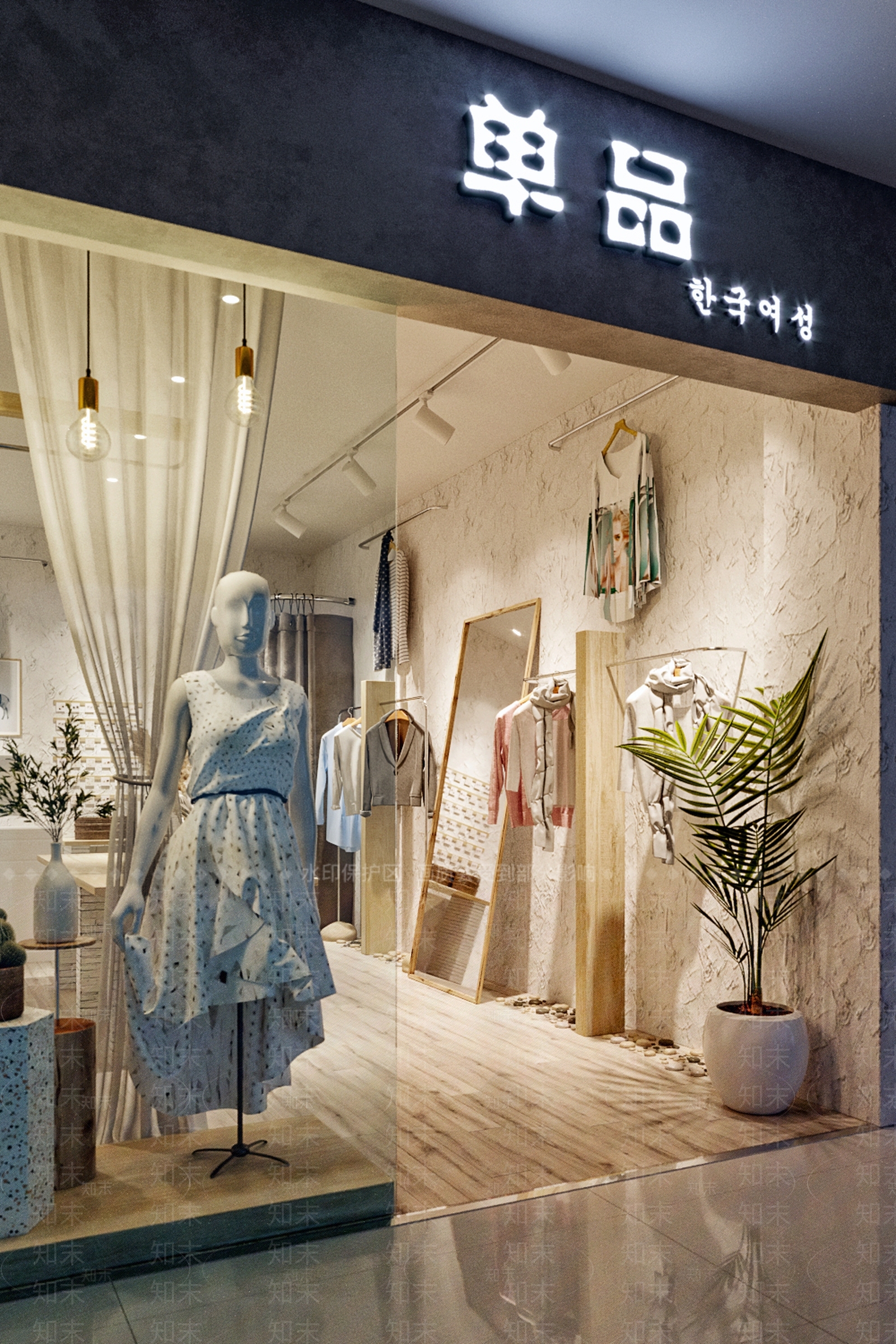 北欧服装店3D模型下载【ID:562417419】
