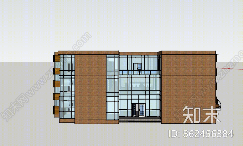 现代风格大学图书馆SU模型下载【ID:862456384】