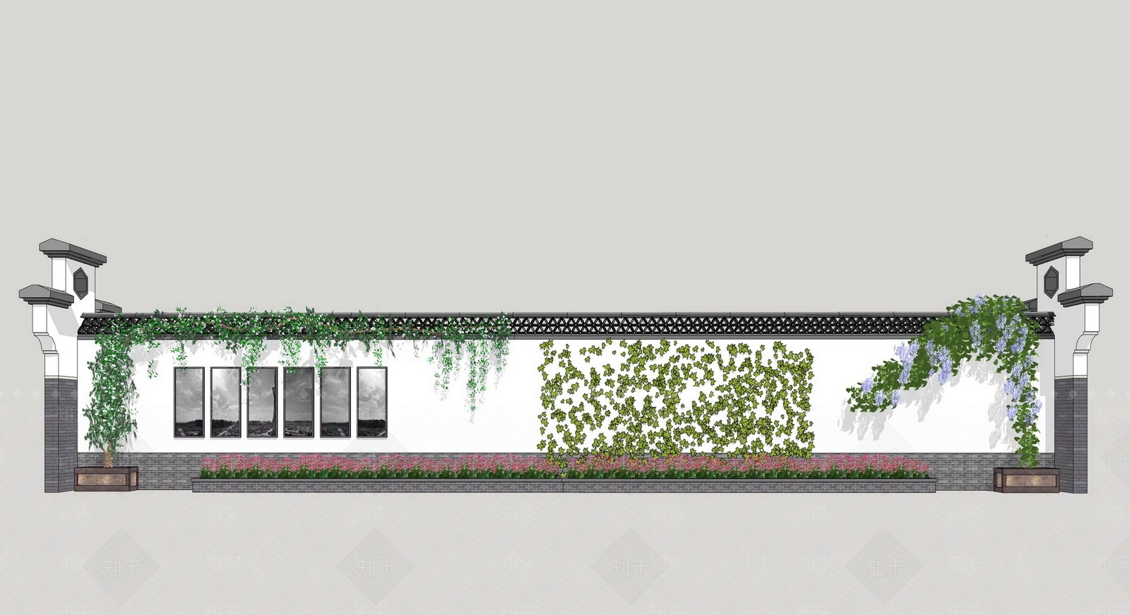 现代攀缘植物SU模型下载【ID:762473028】