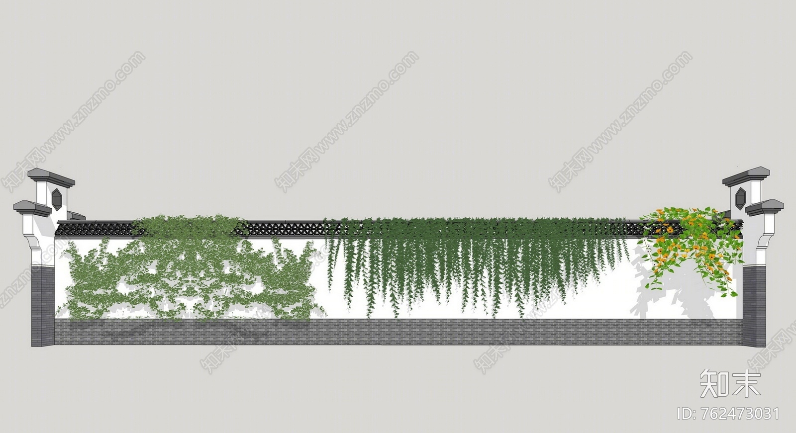 现代攀缘植物SU模型下载【ID:762473031】