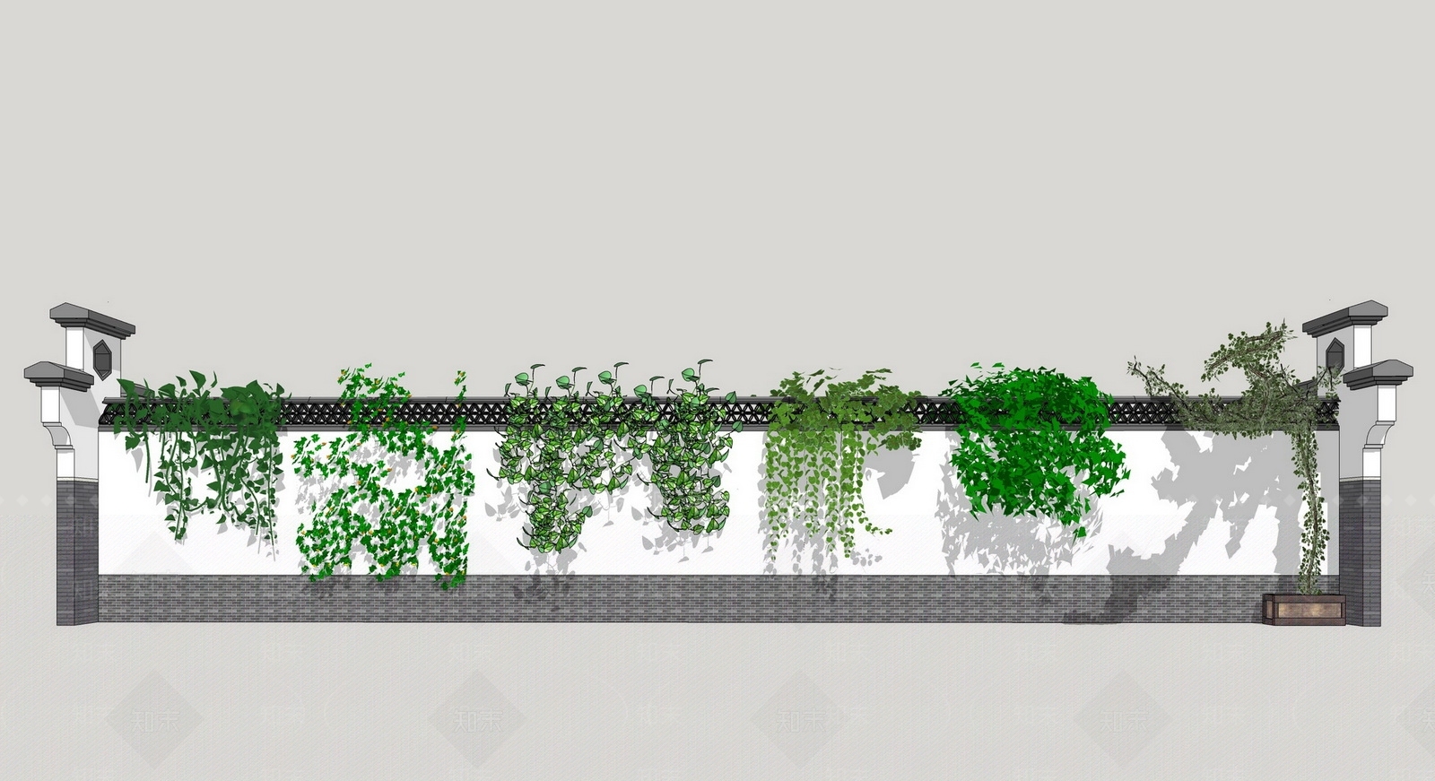 现代攀缘植物SU模型下载【ID:762473036】