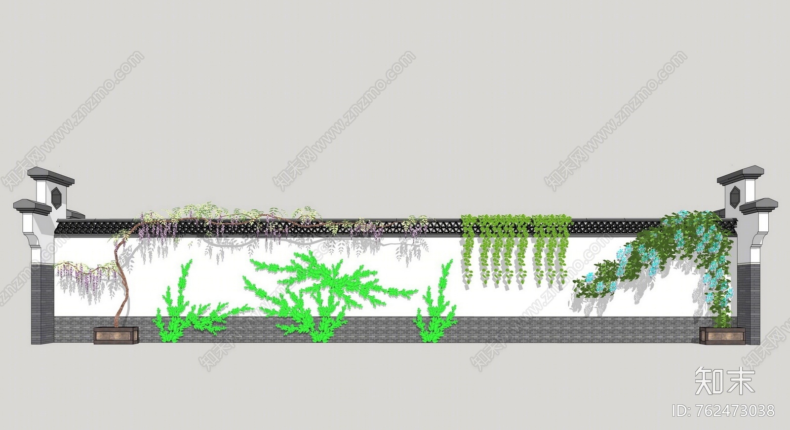 现代攀缘植物SU模型下载【ID:762473038】