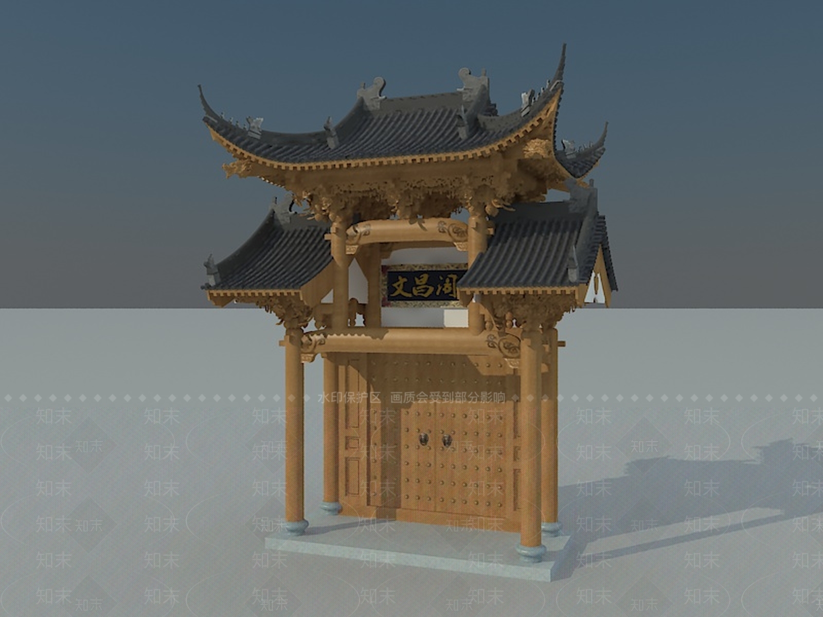 中式建筑3D模型下载【ID:262526887】
