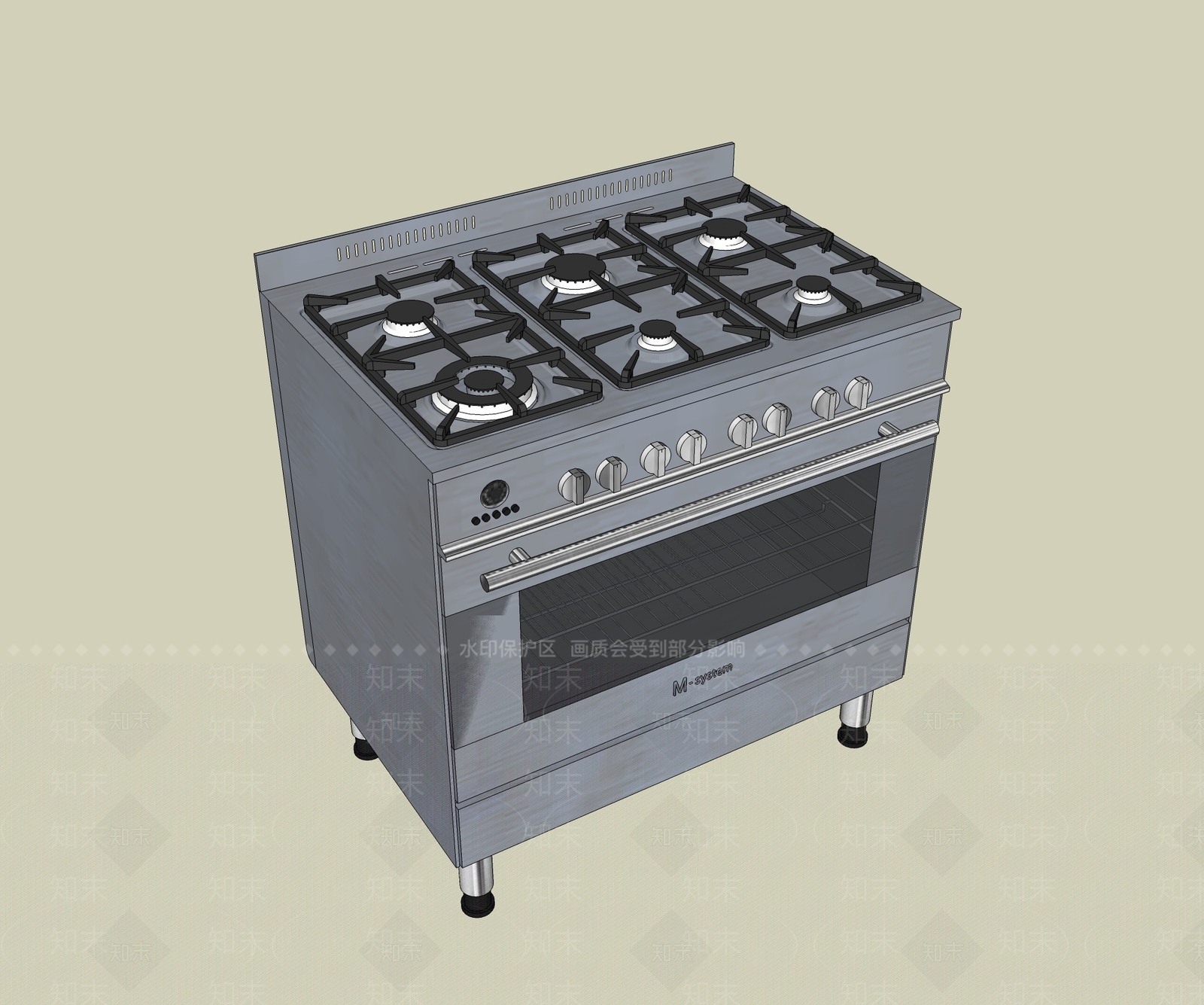 现代风格灶台SU模型下载【ID:862583120】