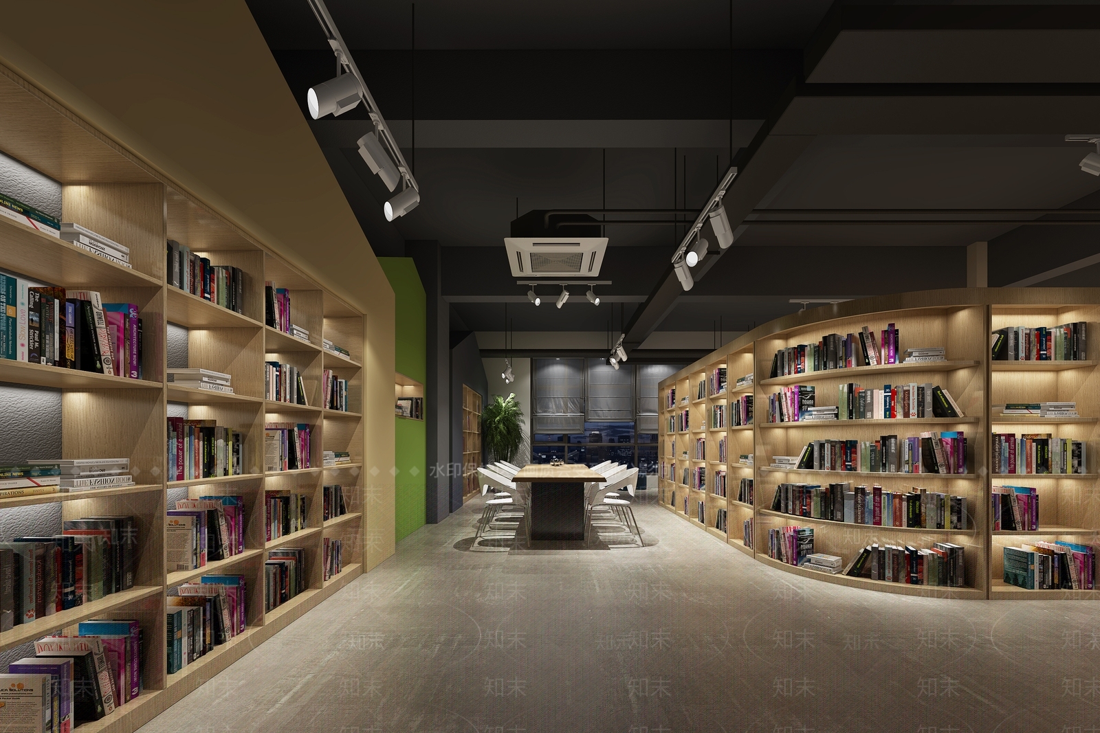 现代主体图书阅读馆3D模型下载【ID:262601765】