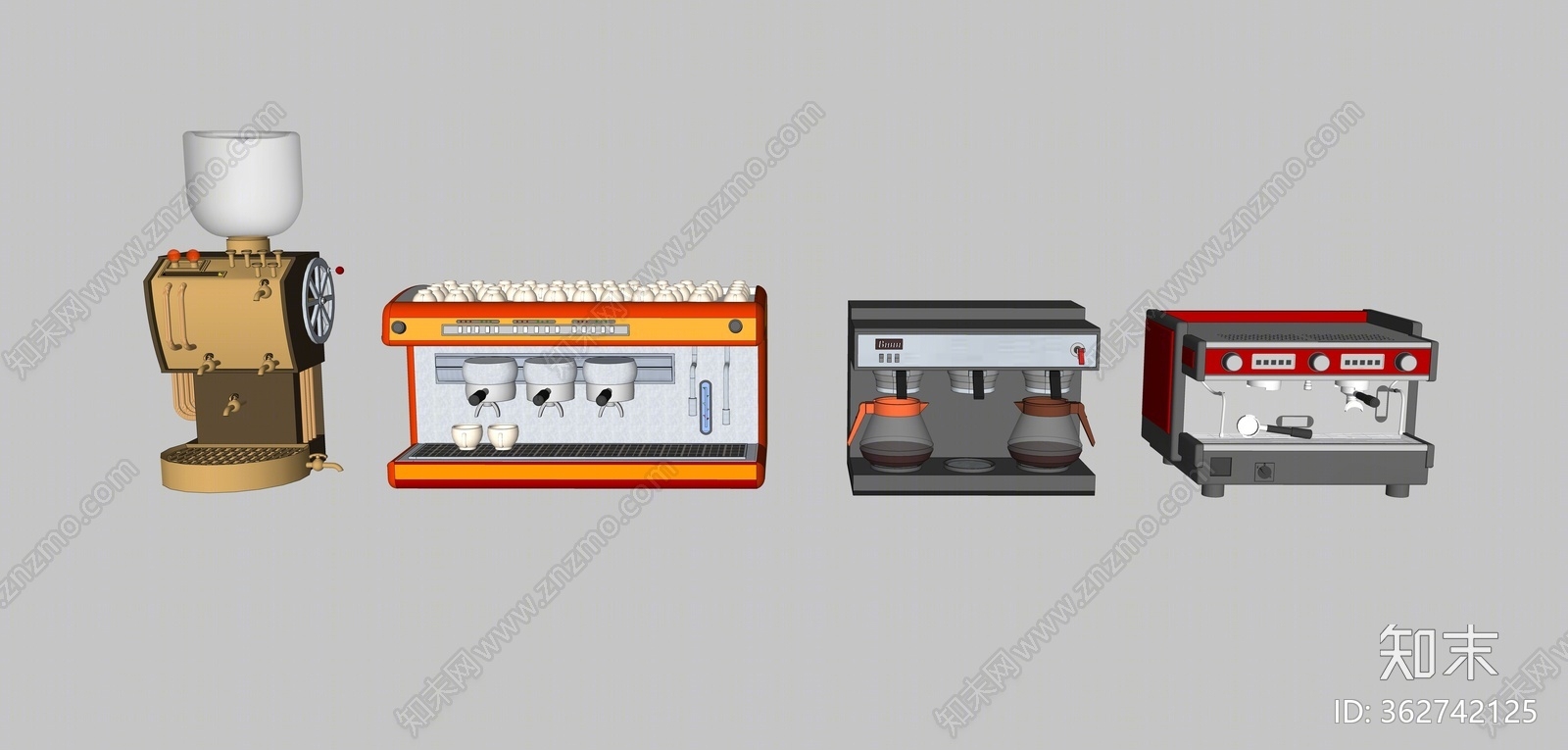 现代风格咖啡机SU模型下载【ID:362742125】