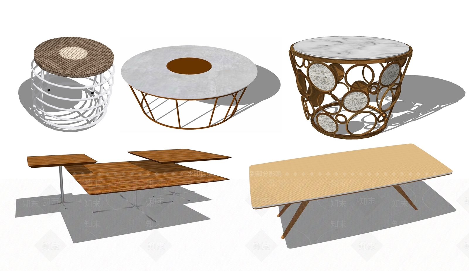现代风格桌子SU模型下载【ID:362746223】