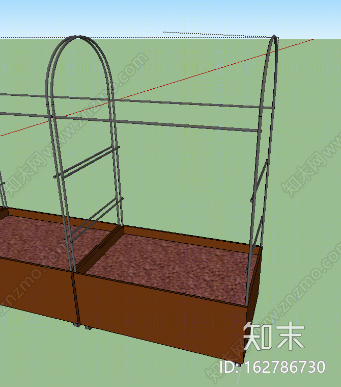 现代风格花架SU模型下载【ID:162786730】