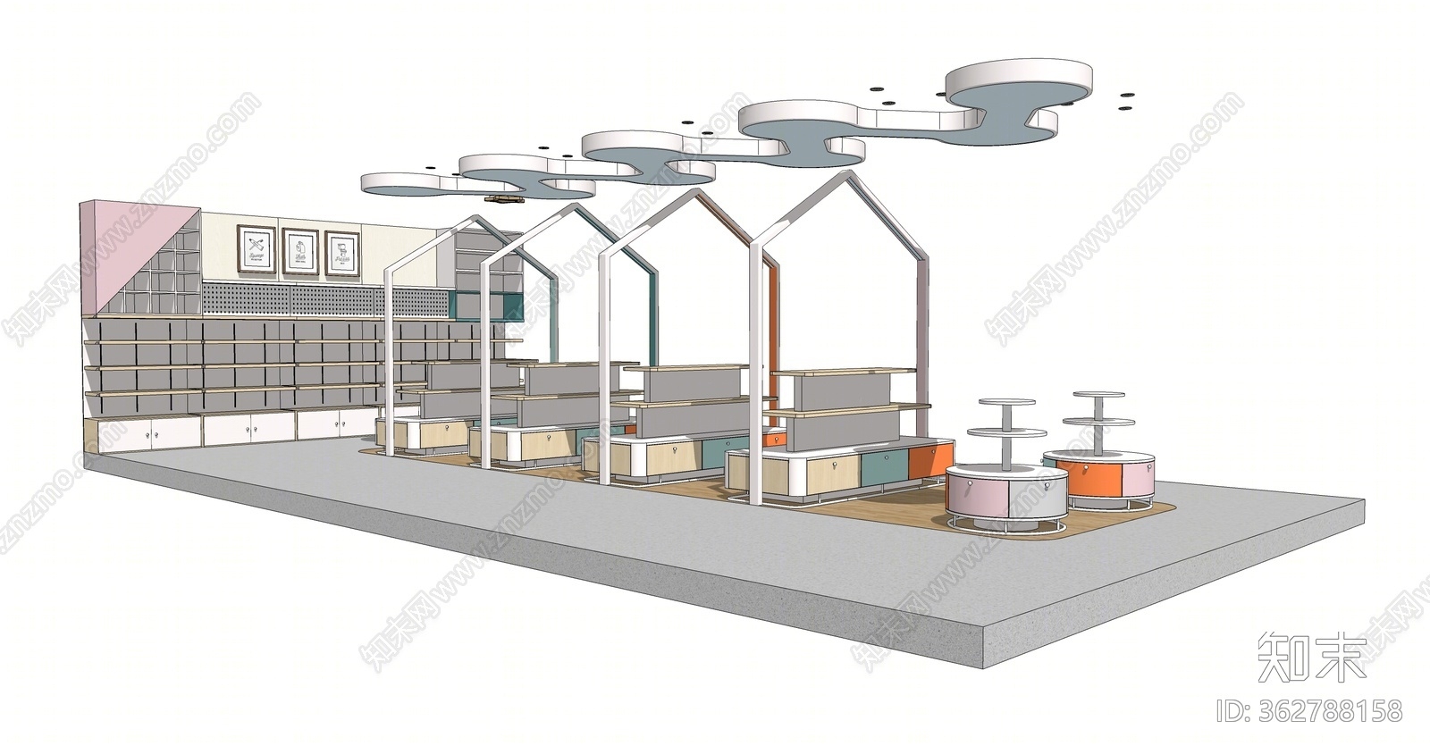 现代风格母婴店SU模型下载【ID:362788158】