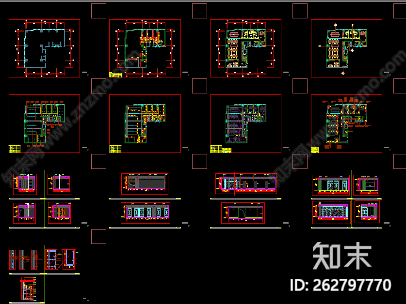 工业风格办公室cad施工图下载【ID:262797770】