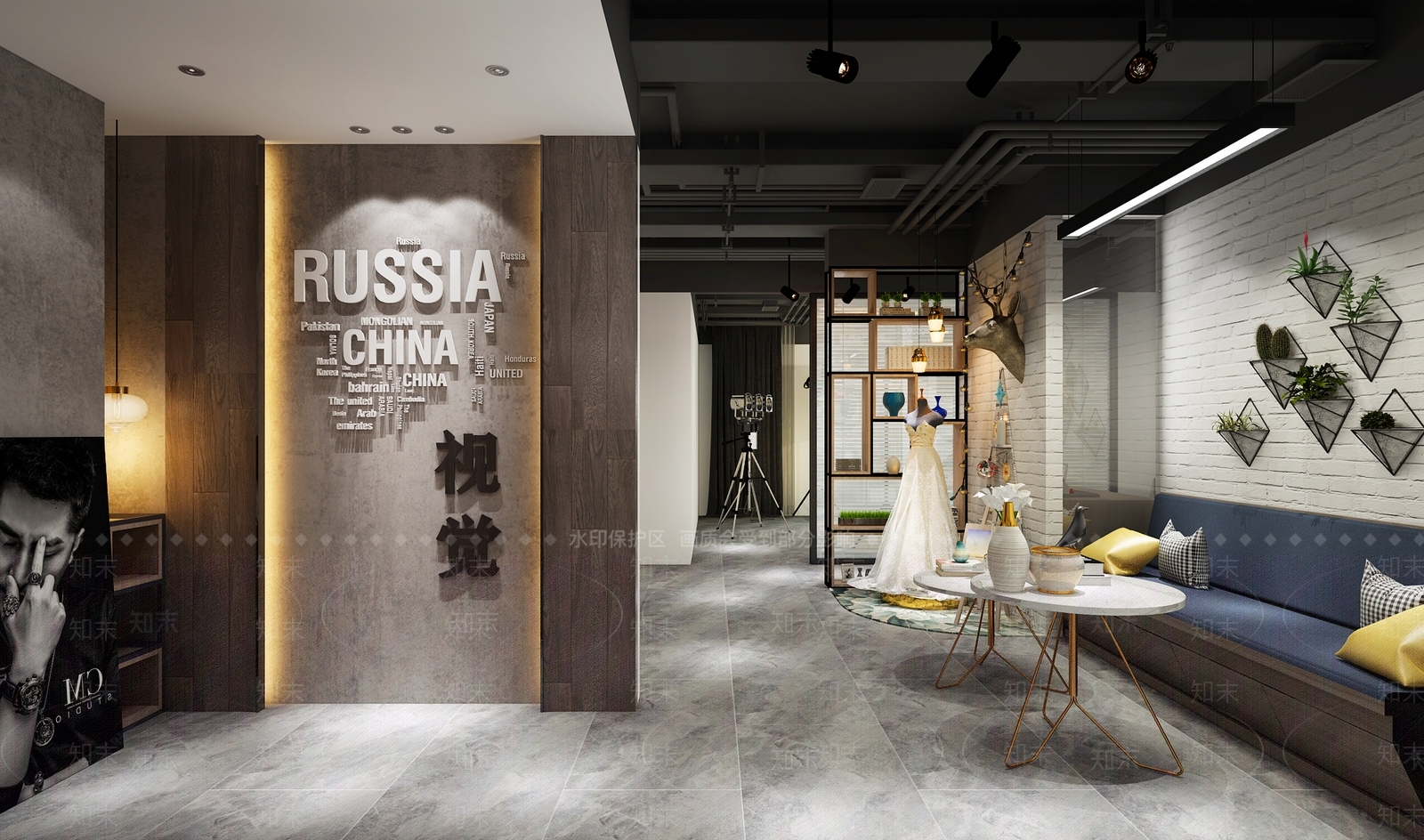 工业风婚纱摄影3D模型下载【ID:563014566】