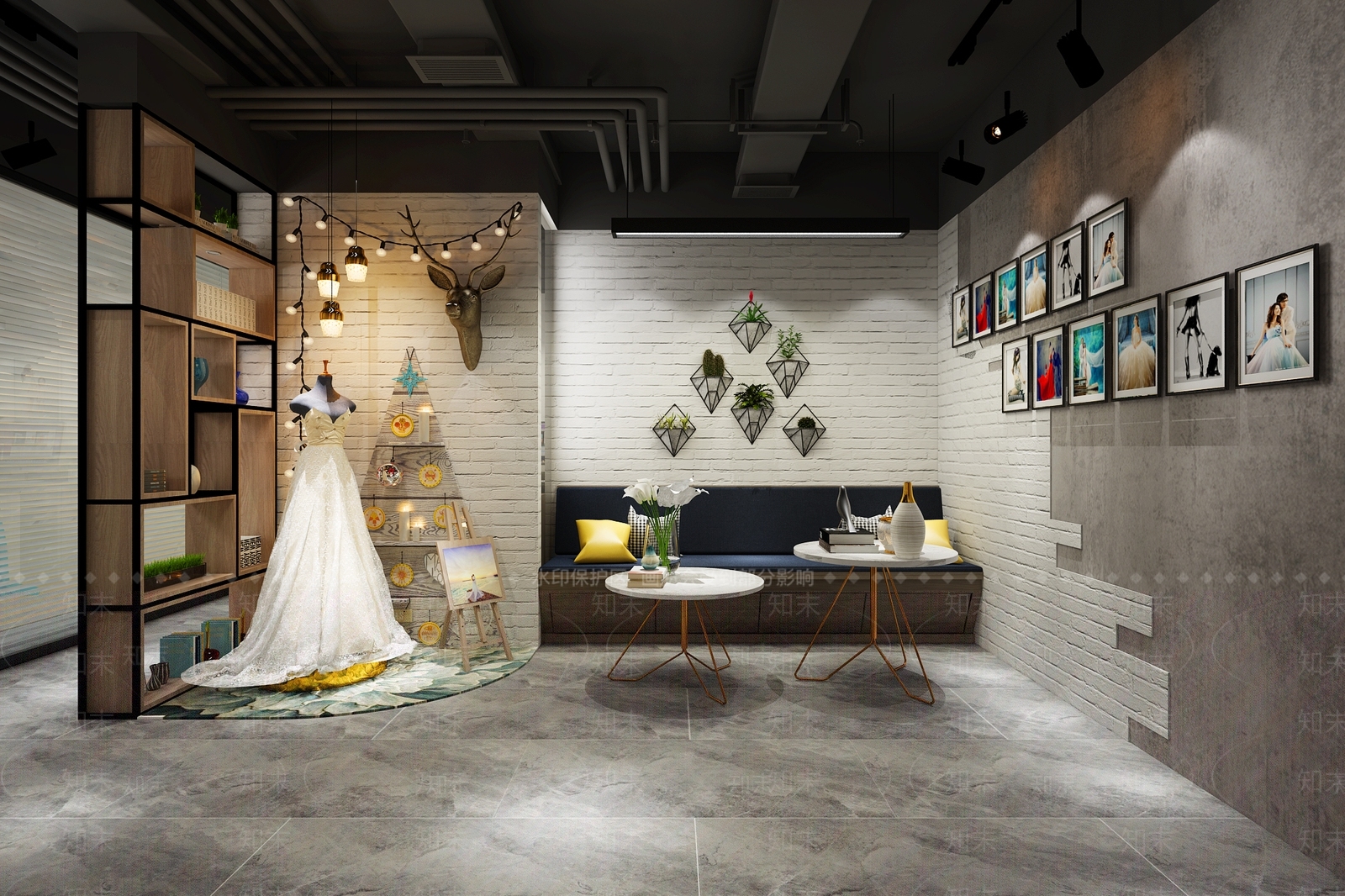 工业风婚纱摄影3D模型下载【ID:563014566】