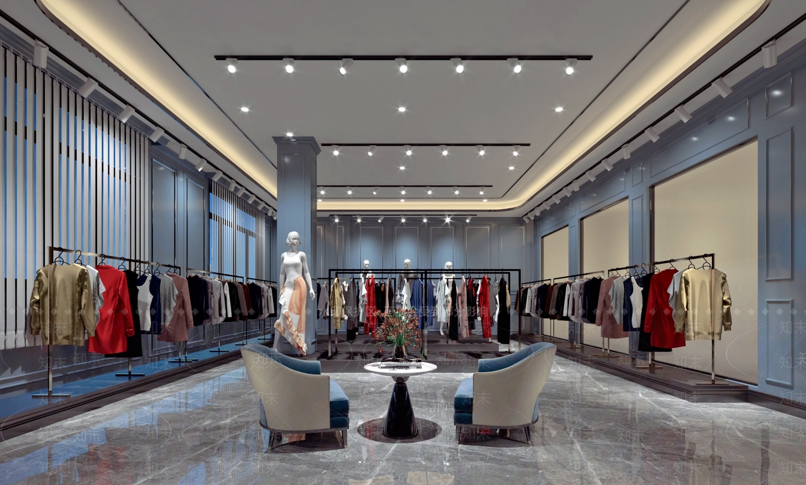 简欧服装店专卖3D模型下载【ID:563070472】