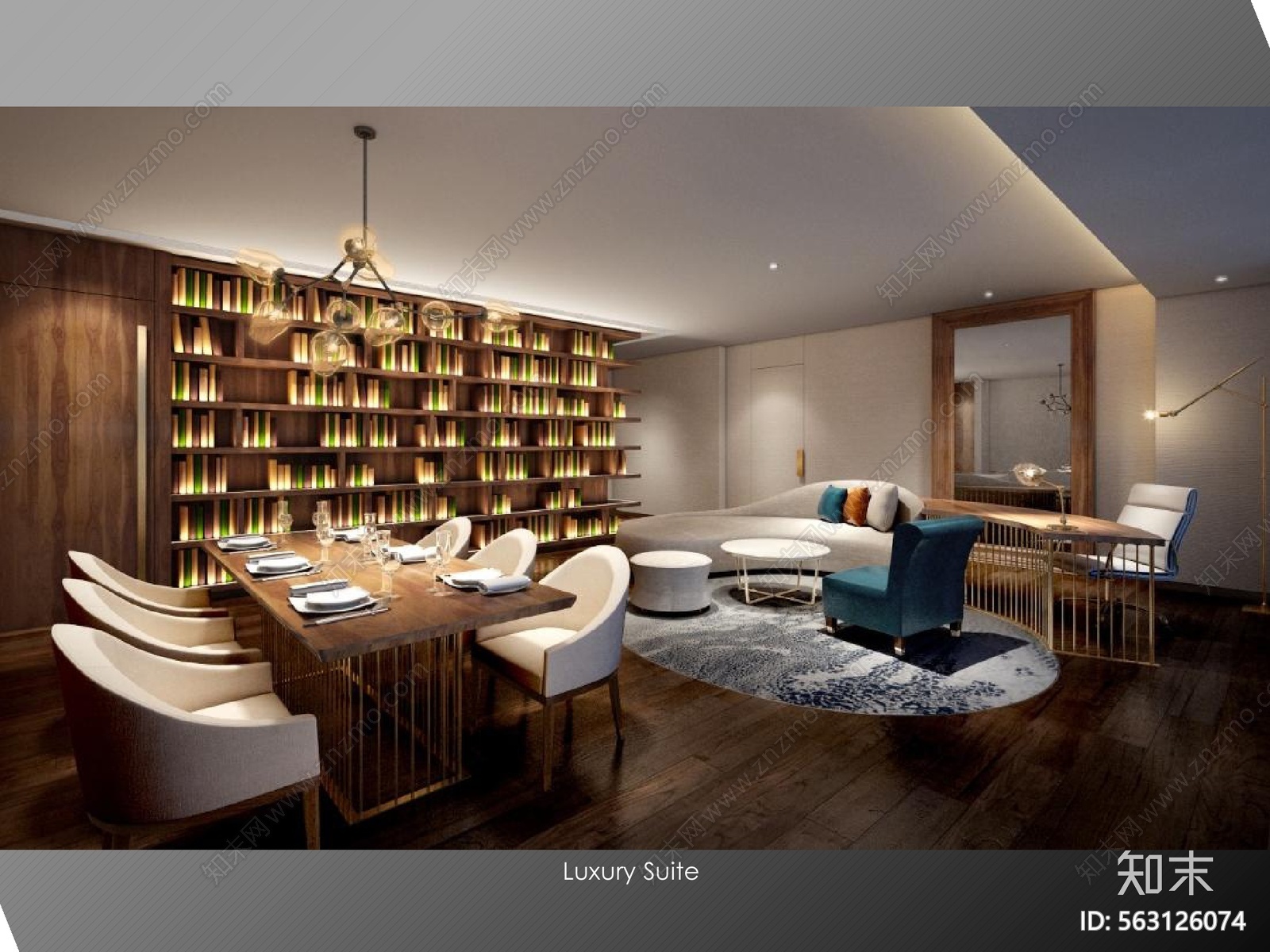 上海宝山假日酒店样板间区域效果图方案施工图下载【ID:563126074】