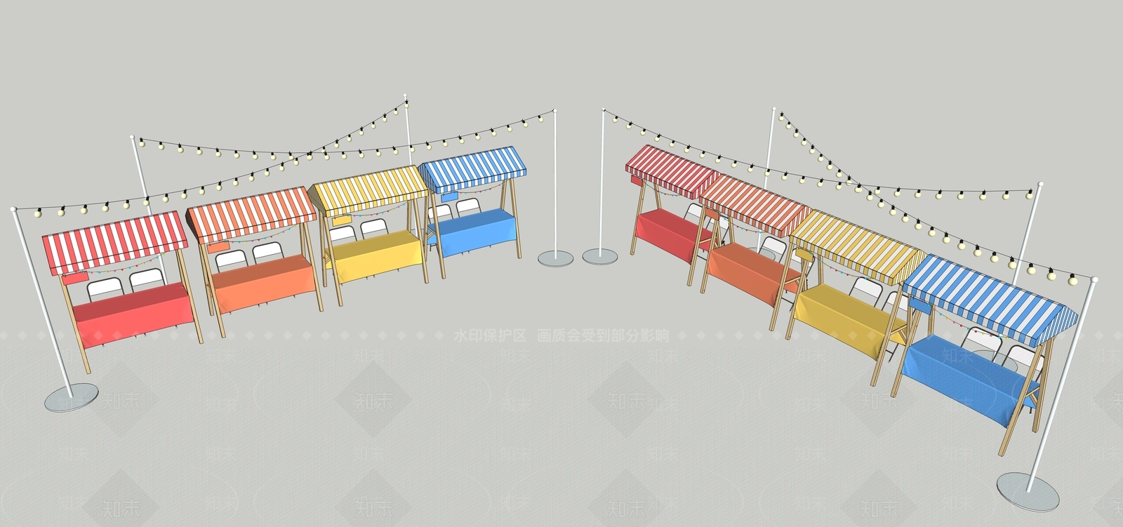 现代风格装饰桌SU模型下载【ID:363152283】