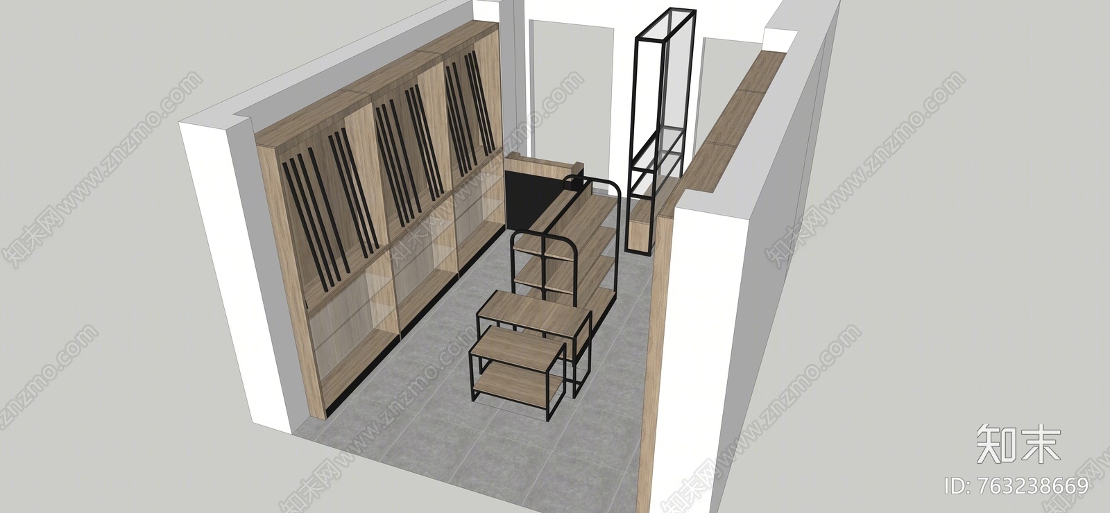 现代风渔具店SU模型下载【ID:763238669】