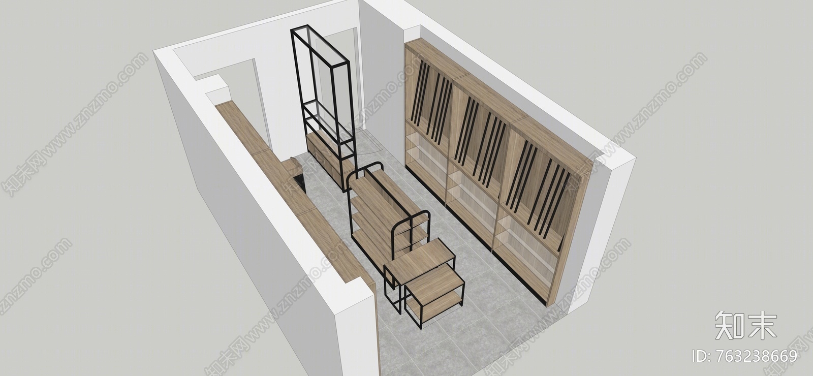 现代风渔具店SU模型下载【ID:763238669】