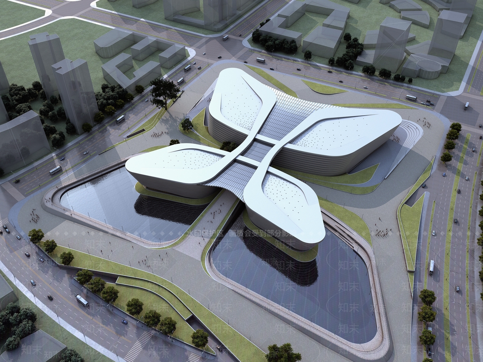 现代展览展厅公建3D模型下载【ID:463249972】