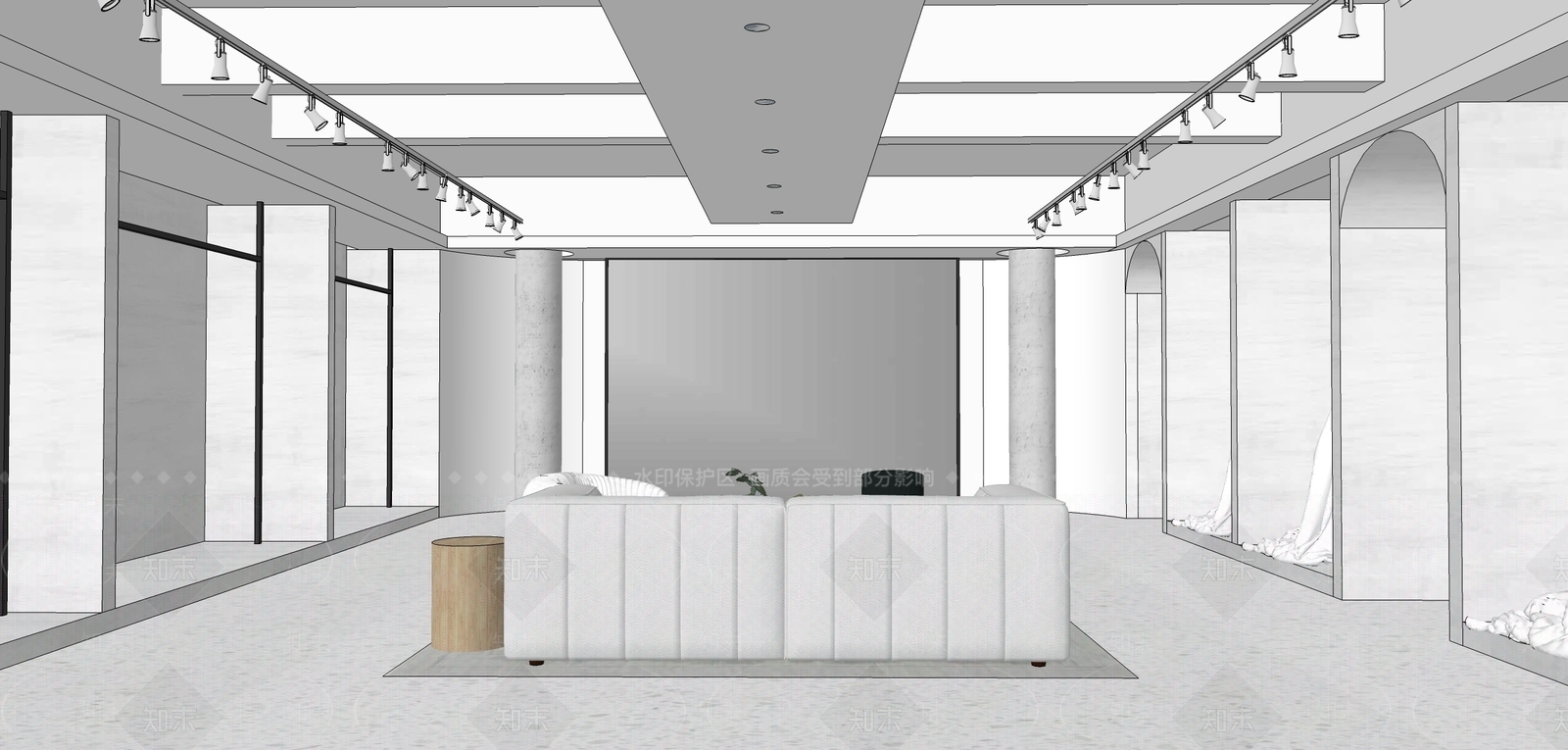 现代风格商场婚纱店SU模型下载【ID:263273334】