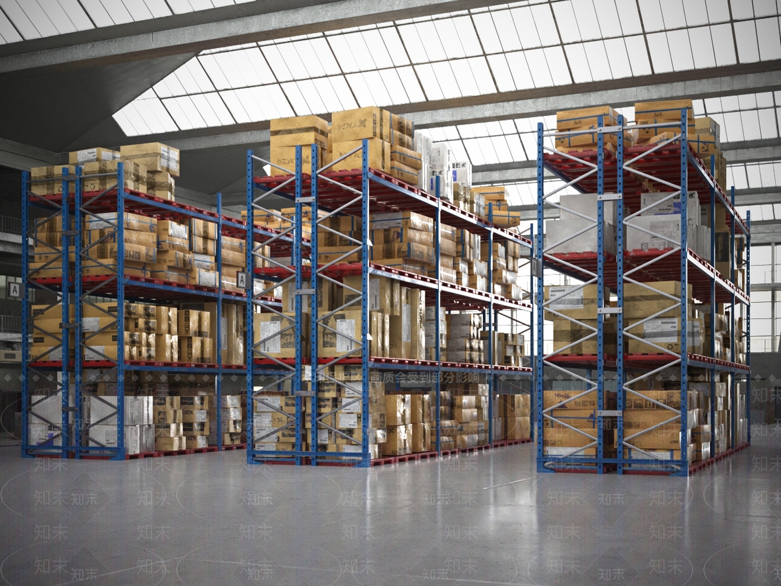 现代货架3D模型下载【ID:263298162】