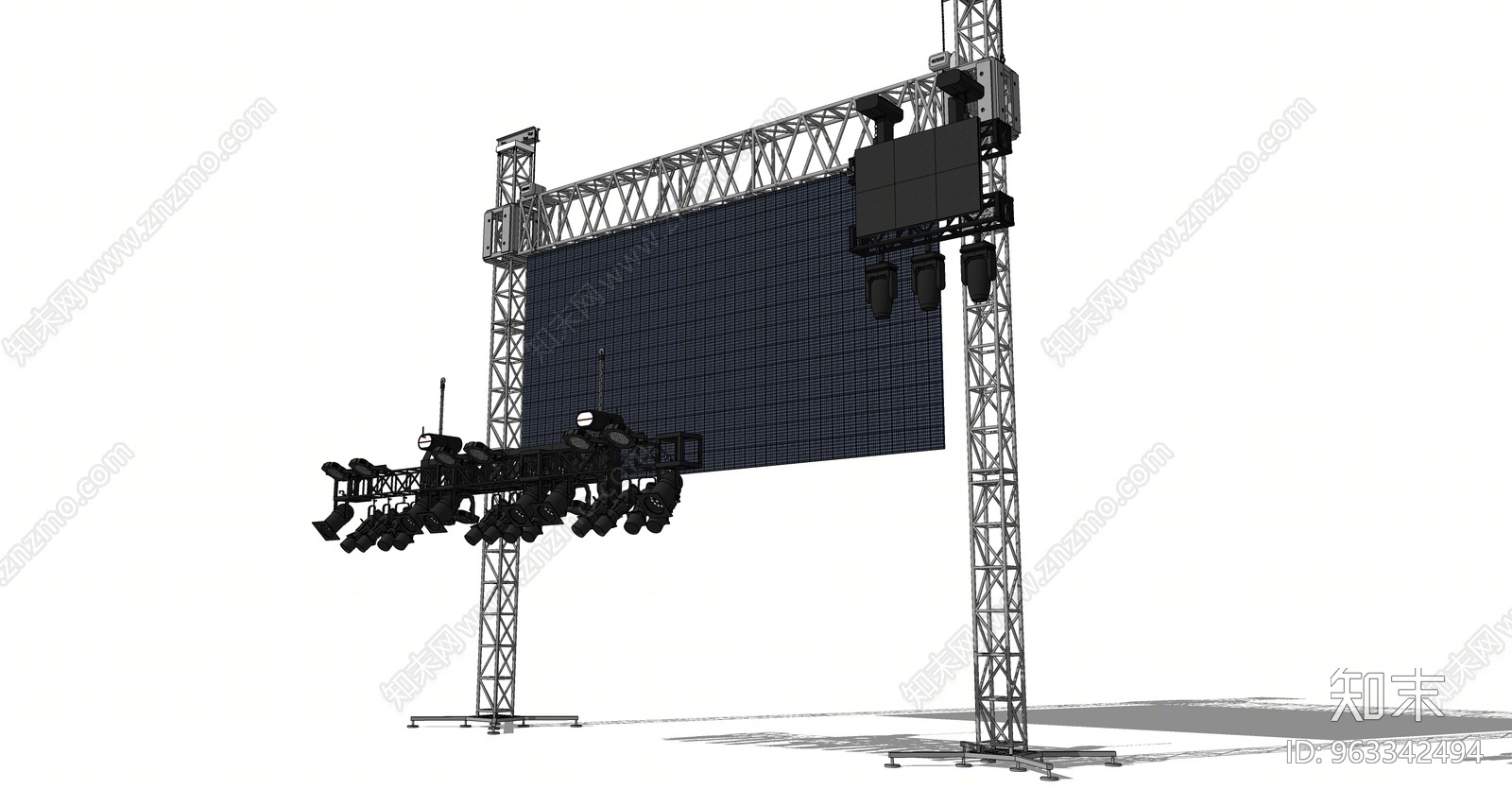 现代风格舞台灯饰SU模型下载【ID:963342494】