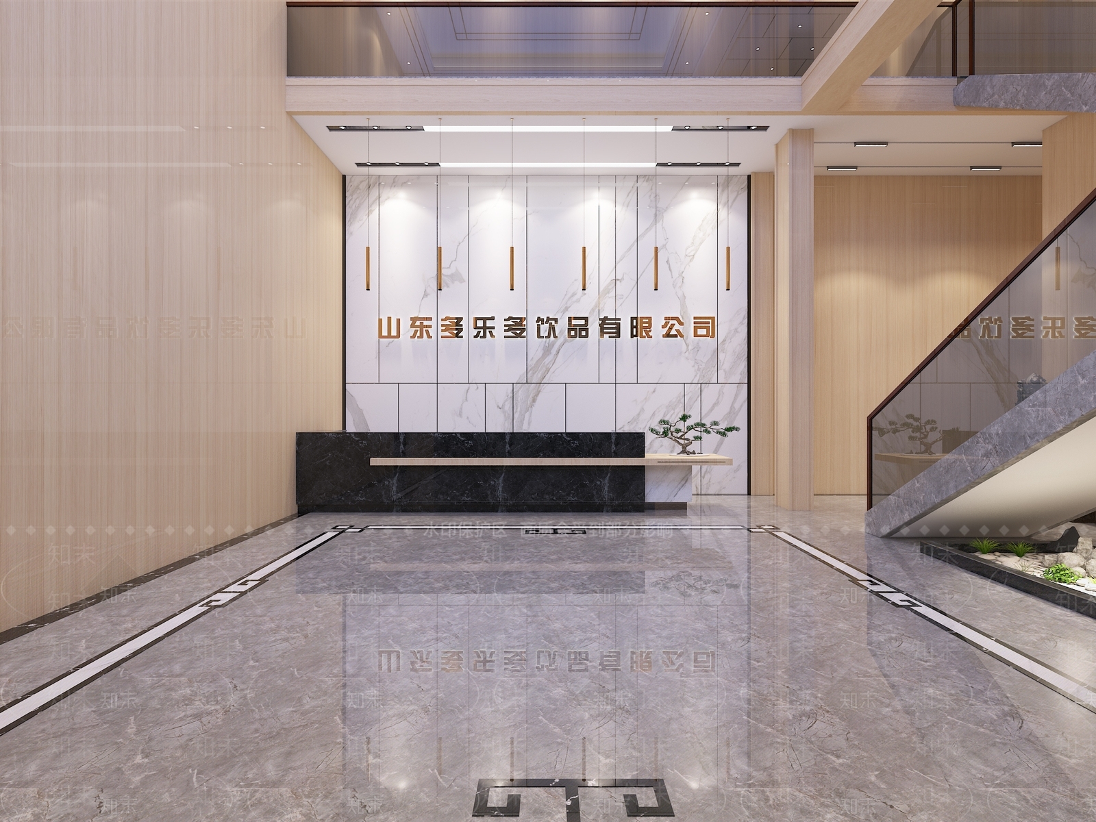 现代公司大堂3D模型下载【ID:563348692】