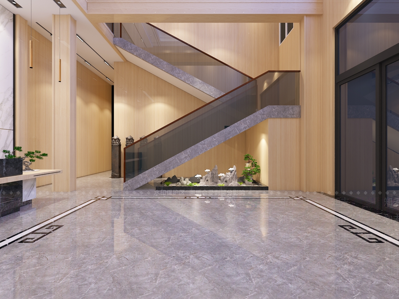 现代公司大堂3D模型下载【ID:563348692】