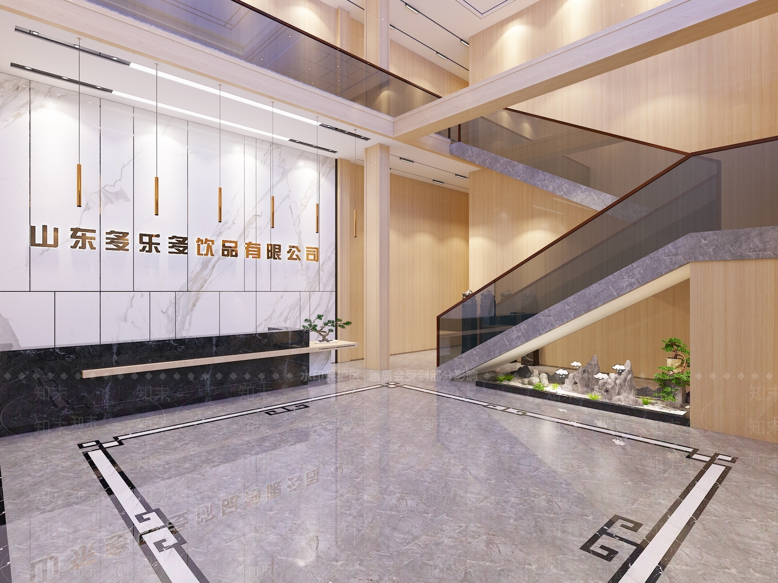 现代公司大堂3D模型下载【ID:563348692】