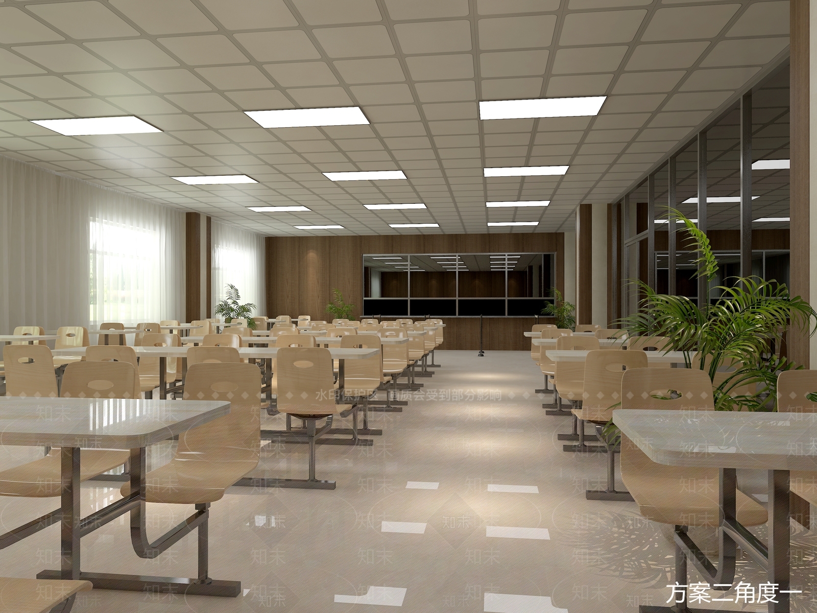 现代食堂3D模型下载【ID:763361779】