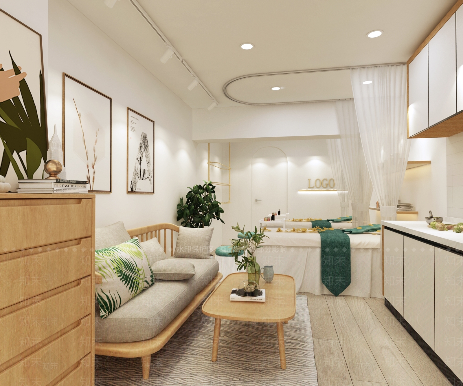 日式美甲店3D模型下载【ID:263392049】