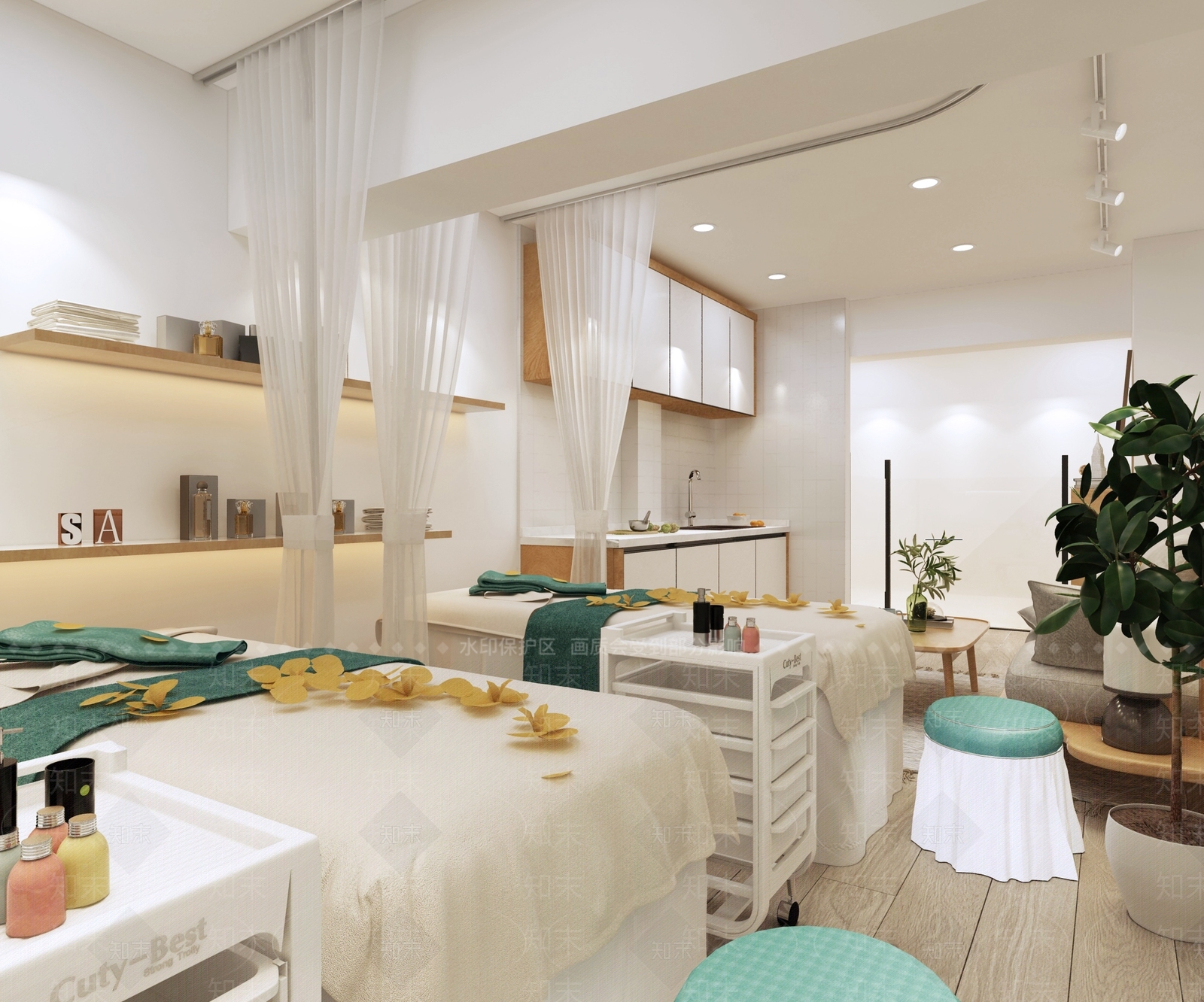 日式美甲店3D模型下载【ID:263392049】