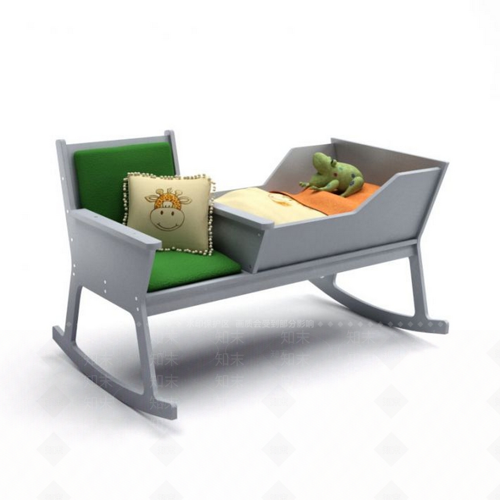 现代儿童椅3D模型下载【ID:363394278】