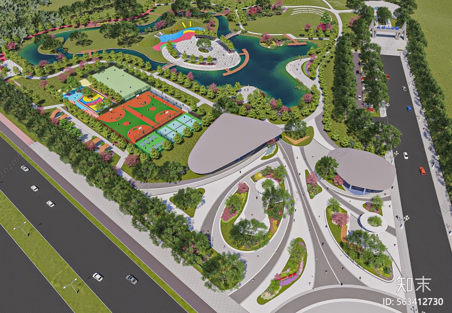 现代风格公园景观大型市民公园湿地公园滨水公园运动公园su模型 Id 知末su模型网 现代风格公园景观大型市民公园湿地公园滨水公园运动公园su模型 Id 知末su模型网