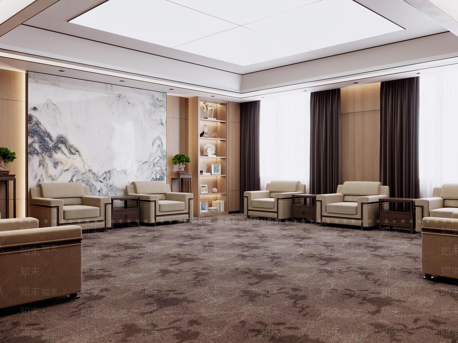 现代风格贵宾室3D模型下载【ID:863423039】