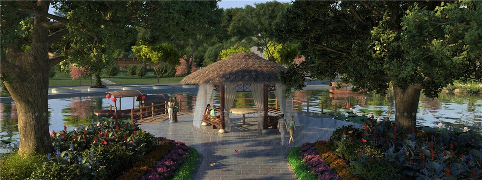 现代园林景观3D模型下载【ID:663439004】